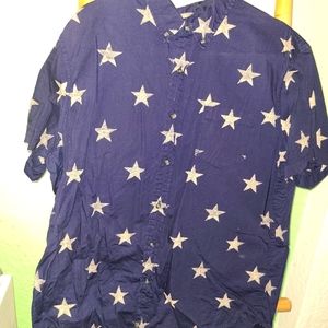 Denim & supply buttondown shortsleeve navy blue